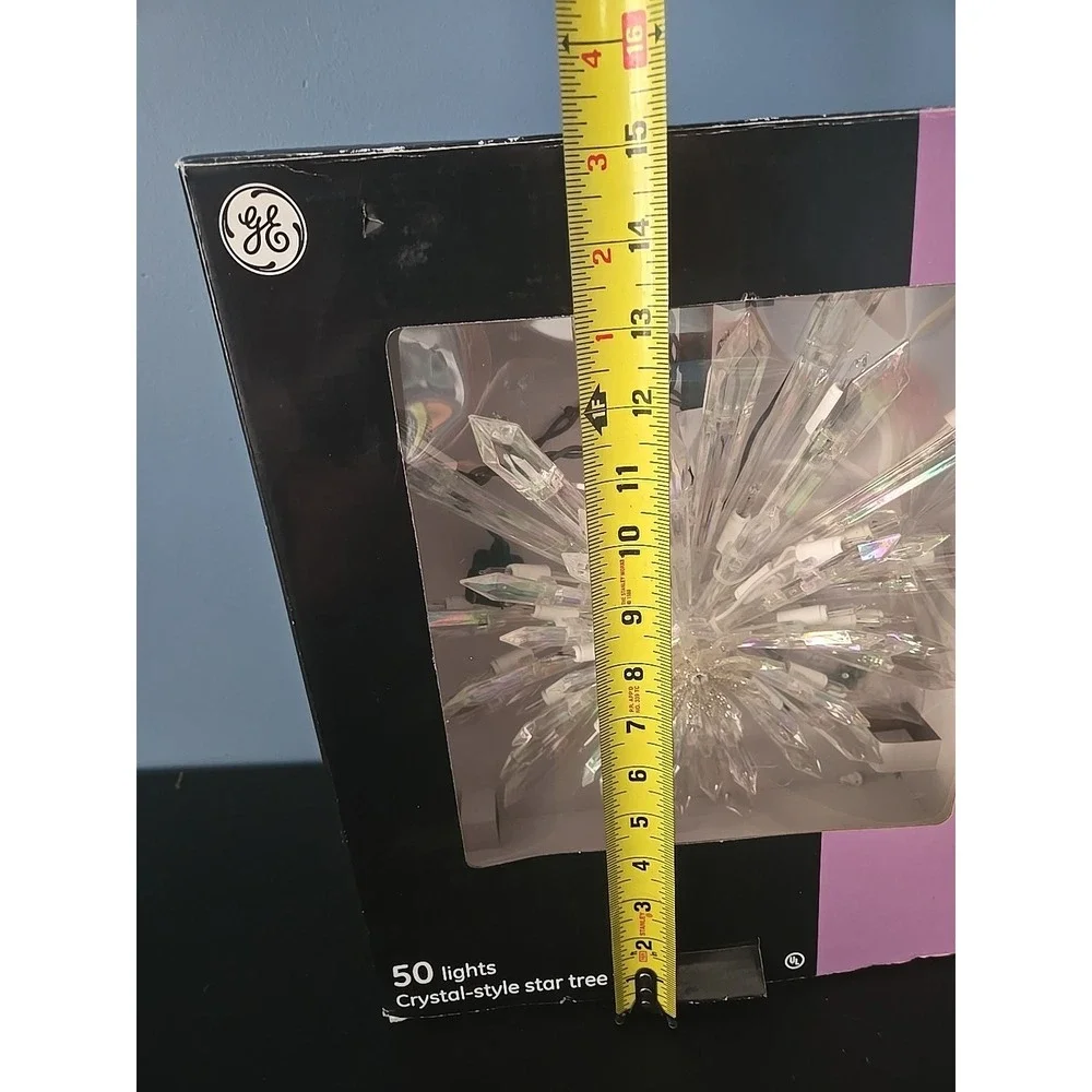 GE Decorator's Best 50‎ Light Starburst Crystal Star Tree Top 13.5